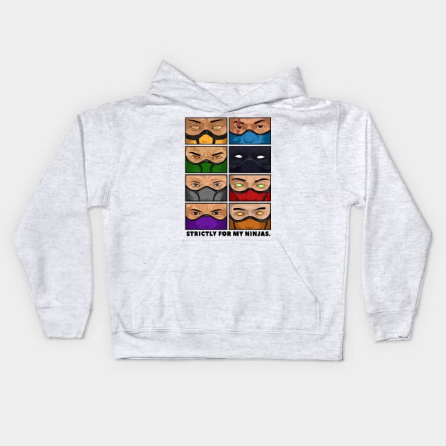 Strictly For My Ninjas Kids Hoodie by iTwistedSpartan